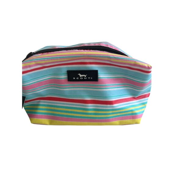 SCOUT Tiny Pleasures Striped Cosmetic Toiletry Makeup Bag NEW NWT - Picture 4 of 6